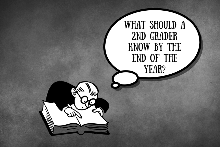 What should a 2nd grader know by the end of the year?