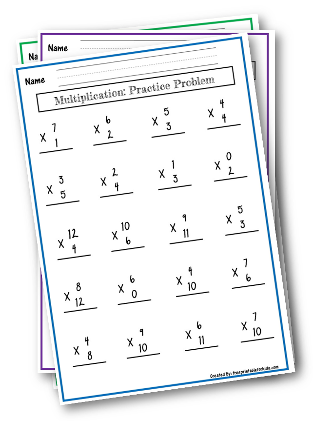 Multiplication practice problem