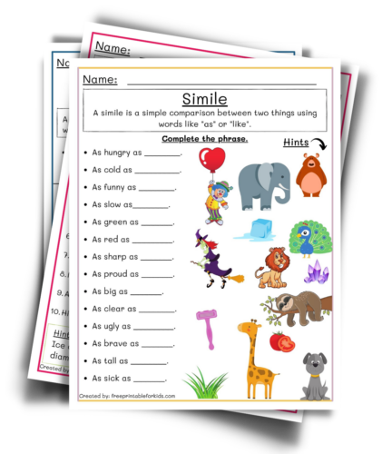 Simile, Third Grade Language art 
