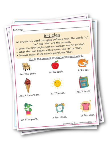 Articles for Third grade
