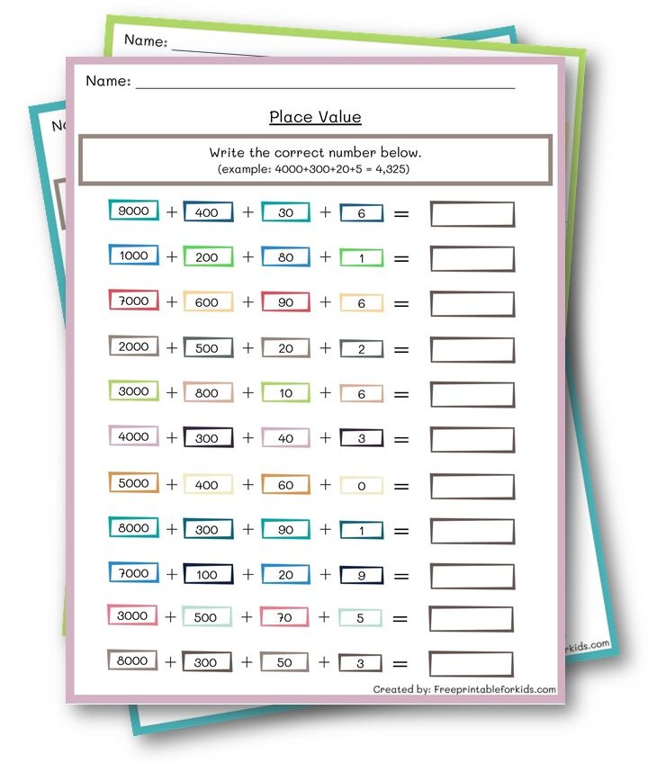 grade 4 place value rounding worksheets free printable k5 learning ...
