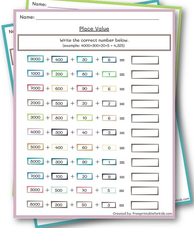 Place Value fourth Grade
