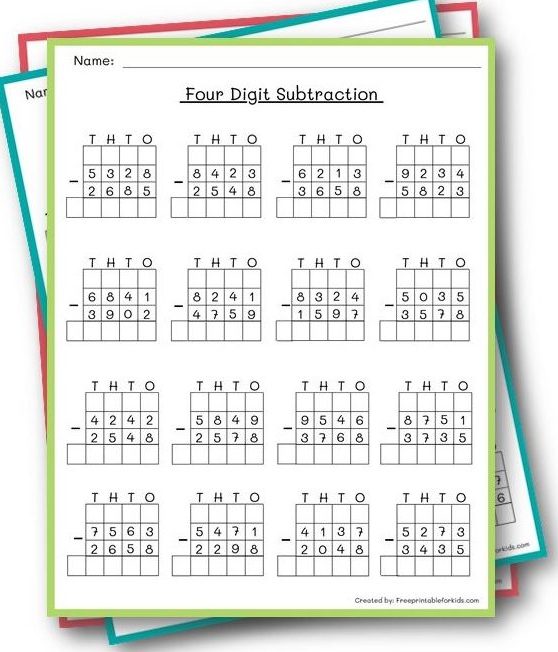 Four-Digit Subtraction