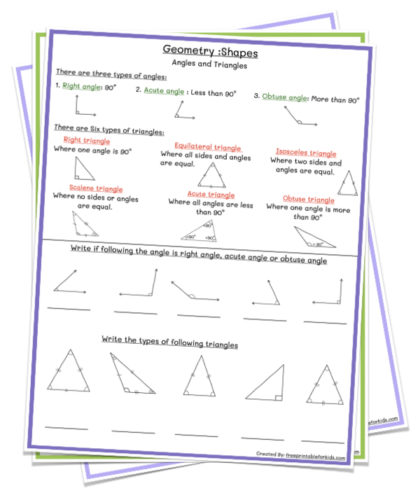 Geometry fourth grade