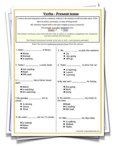 Continuous Present Tense